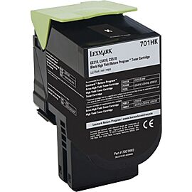 Lexmark 70C1HK0 Unison 701HK Laser, High Yield, 4000 Pages Black, 1-Pack Toner Cartridge