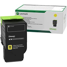 Lexmark 78C1UY0 Unison Yellow, Laser, Ultra High Yield, 7000 Pages, 1-Pack Original Toner Cartridge
