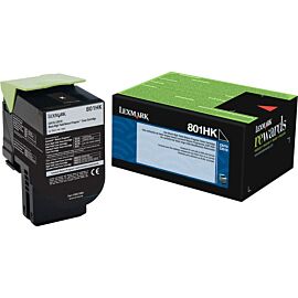 Lexmark 80C1HK0 Unison 801HK Laser, High Yield, 4000 Pages Black, Black, 1-Pack Toner Cartridge