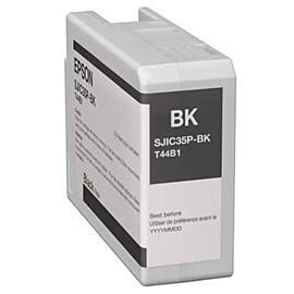 Epson C13T44B120 Colorworks TM-6000 and TM6500, Gloss Black Inkjet Cartridge