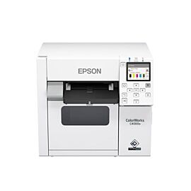 Epson C31CK03A9981 ColorWorks CW-C4000 Matte Printer, LCD Screen, Ethernet, USB, 3.94 ips, 4.25" Print Width, 1200 dpi, Color Barcode Label Printer
