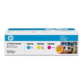 HP CE259A 125A Tri-Pack Toner Cartridge (Cyan Magenta Yellow) 3 Pack