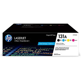 HP CF210AQ1 131A Combo Pack, Laser, 1520 Pages Black, 1800 Pages Cyan, 1800 Pages Magenta, 1800 Pages Yellow, Original Toner Cartridge