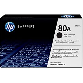 HP CF280A 80A Black Toner Cartridge for LaserJet Pro M400 / M401 / M425 Series Printer