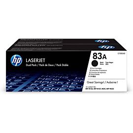 HP CF283AD 83A Toner Cartridges, Black (2-pack), Laser, 1500 Pages (Per Cartridge), Black, 2 / Box
