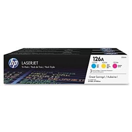 HP CF341A 126A Toner Cartridge (Cyan Magenta Yellow) 3 Pack