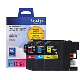 Brother LC1033PKS Innobella Inkjet, High Yield, 600 Pages Cyan, 600 Pages Magenta, 600 Pages Yellow, Original Ink Cartridge