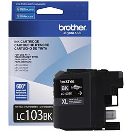 Brother LC103BK Innobella 1-Pack, Inkjet, 600 Pages Black, High Yield, Original Ink Cartridges