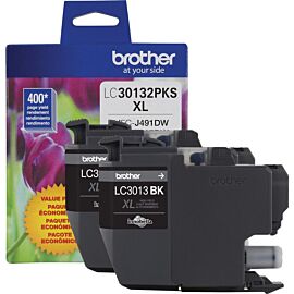 Brother LC30132PKS Black, Inkjet, High Yield, 400 Pages, 1 Pack Original Ink Cartridge