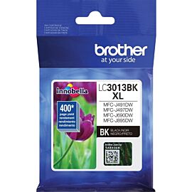 Brother LC3013BK Black, Inkjet, High Yield, 400 Pages, 1-Pack Original Ink Cartridge
