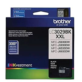 Brother LC3029BK INKvestment 1-Pack, Inkjet, Black, Super High Yield, Original Ink Cartridges
