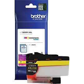 Brother LC3033Y 1-Pack Inkjet, 1500 Pages Yellow, Super High Yield, INKvestment Tank, Original Ink Cartridge