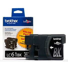 Brother LC61BK Innobella Ink Cartridge, Inkjet, 450 Pages Black, 1 Each