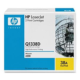 HP Q1338D 38A Toner Cartridge (2 x Black) for LaserJet 4200 Series Printer