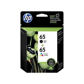 HP T0A36AN 65 2-Pack Tri-Color Black Ink Cartridge