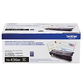 Brother TN436BK TN436 Black 6.5K Super High Yield Toner Cartridge
