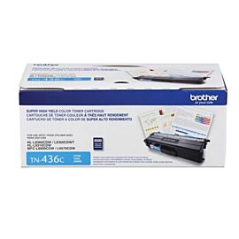 Brother TN436C TN436 Cyan 6.5K Super High Yield Toner Cartridge