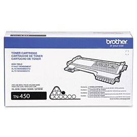 Brother TN450 Mono Laser High Yield Black Monochrome Toner, Laser, High Yield, Black, 1-Pack Original Toner Cartridge