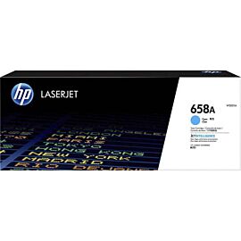 HP W2001A 658A Cyan, Laser, Standard Yield, 6000 Pages, 1 / Each Toner Cartridge